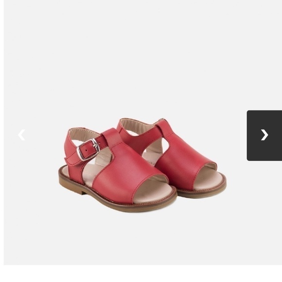 RED LEATHER CLASSIC SANDALS - Picture 4 of 8